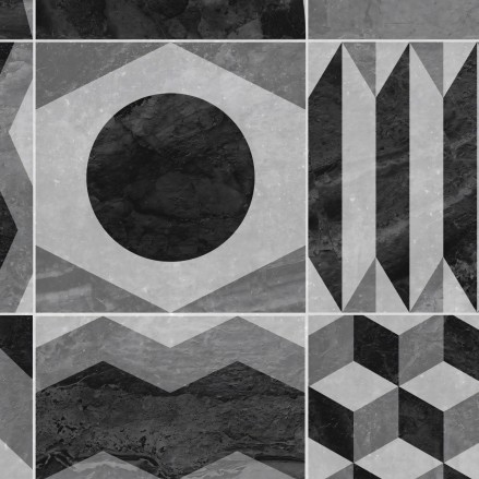 geometría vintage oscura - vinilo para suelos autoadhesivo lavable opaco para baños, cocinas