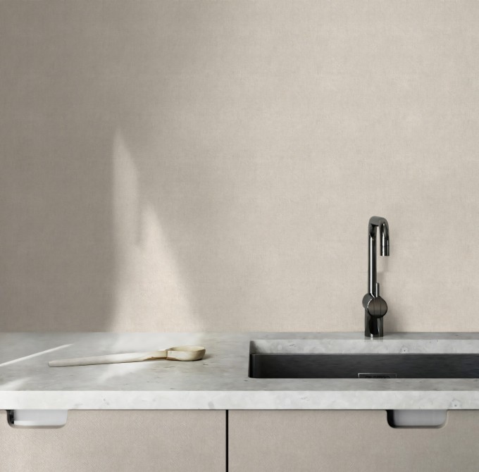 Tejido Nassau. Vinilo lavable, tintas ecologicas, resistente al agua, antibacterias para paredes, azulejos y frentes de cocina.