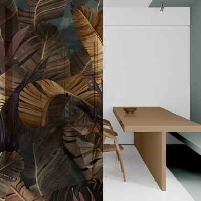 El Edén - Mural Vinilo transparente autoadhesivo lavable para tabiques de cristal separador de oficinas. Lokoloko