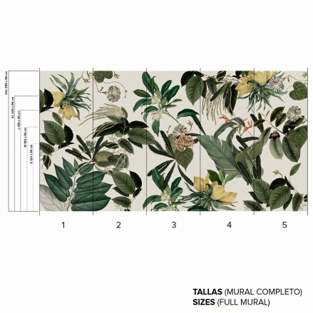 Flores de Terciopelo - Vinilo transparente autoadhesivo lavable para cristales y ventanas. Medidas. Lokoloko