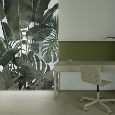 Botanical Garden - Washable self-adhesive transparent vinyl sticker for glass in office. Ecological ink. Lokoloko