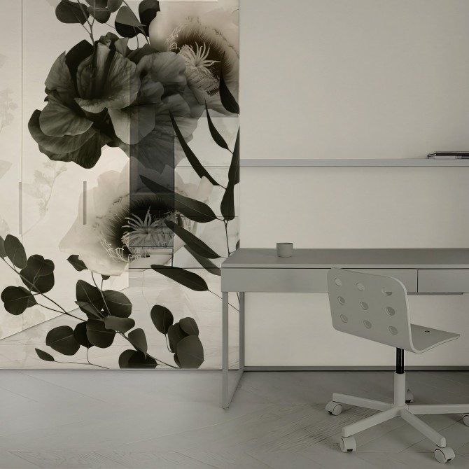Deva - Mural de vinilo transparente autoadhesivo lavable para tabiques de cristal separador de oficinas. Lokoloko