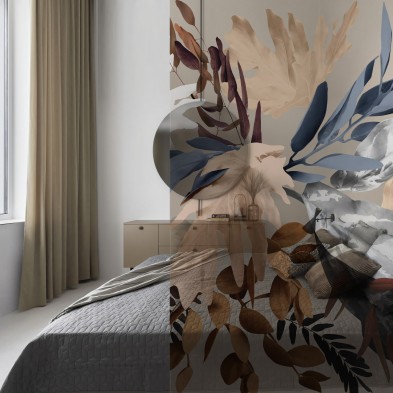 Glam - Mural de vinilo transparente lavable autoadhesivo para cristal de tabiques de cristal separador en dormitorios. Lokoloko