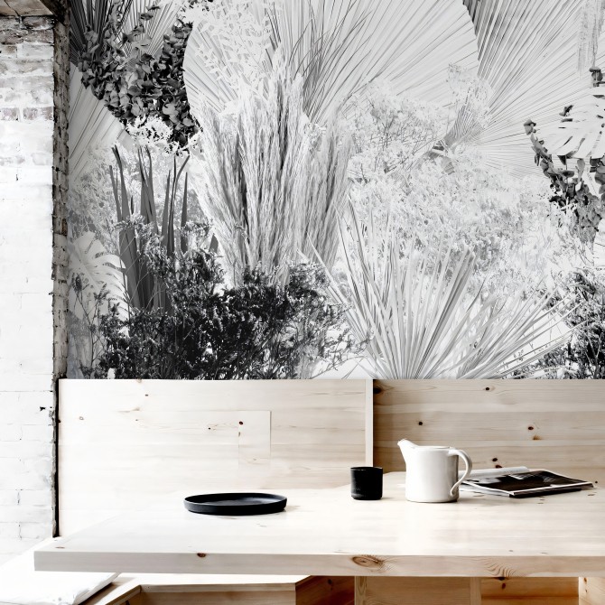 Blanca Dona - Mural de vinilo autoadhesivo lavable opaco para paredes de salón comedor cocina. Lokoloko