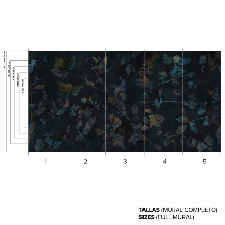 Nocturna - Vinilo transparente autoadhesivo lavable para cristales y ventanas. Medidas. Lokoloko