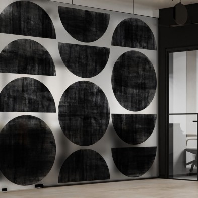 Ritmo - Mural de vinilo translúcidoautoadhesivo lavable para tabiques separador de cristal en viviendas y oficinas. Lokoloko