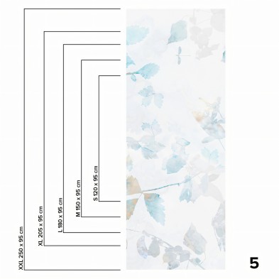 Zen - Piece 5 - Washable self-adhesive vinyl mural for wall, furniture and doors. Lokoloko