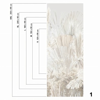 Ibiza - 1 piece - washable self-adhesive vinyl mural for kitchens bathrooms furniture walls leaves minimalism warm lokoloko