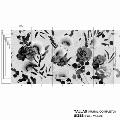 Daila black & white - Washable self-adhesive vinyl wallpaper for walls and furniture