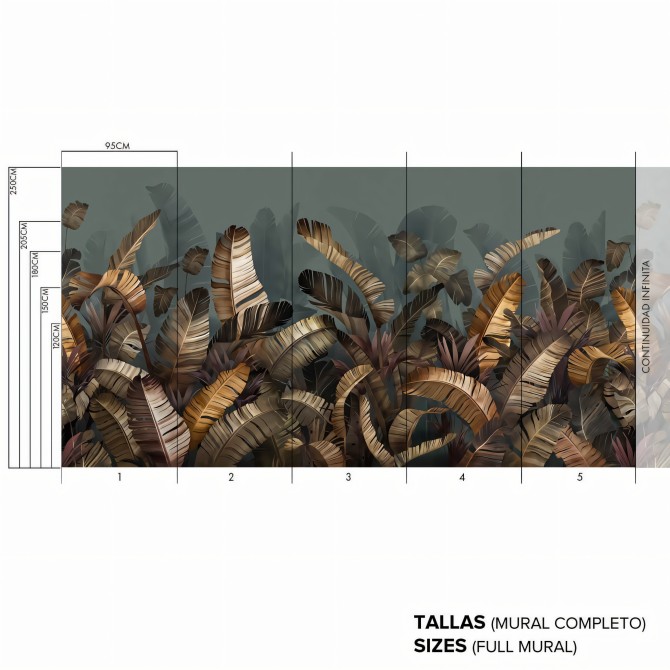 The Eden - Self-adhesive vinyl mural - Infinite continuity - Lokoloko