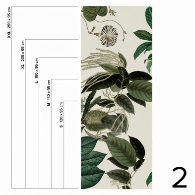 Flores de terciopelo - Pieza 2 - Mural de vinilo autoadhesivo - Lokoloko