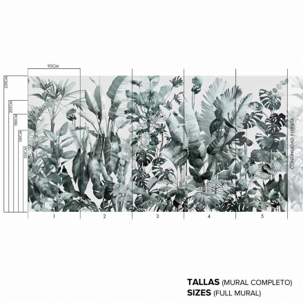 Tropicalia - vinilo lavable autoadhesivo opaco para muebles y paredes cocinas frentes y copetes