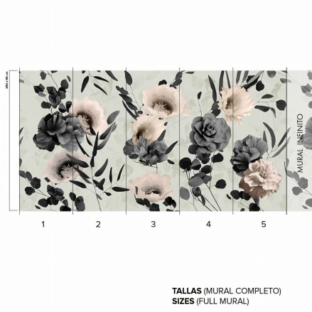 Daila - Papel pintado pared ecológico autoadhesivo para superficies lisas de salones dormitorios pasillos - Lokoloko
