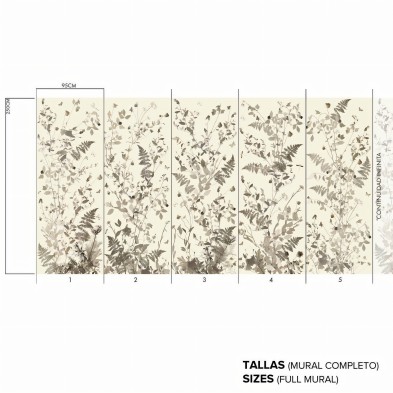 Tempus Natural - Eco-friendly self-adhesive wallpaper mural for bedroom living-room - Infinite wall mural - Lokoloko