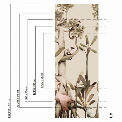 Baume. Washable self-adhesive eco-friendly inks vinyl mural for children school, kids room. Animals forest. Lokoloko