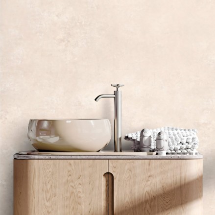Cemento Crema. Vinilo lavable autoadhesivo para paredes con azulejos y muebles en banos, duchas y aseos. Lokoloko