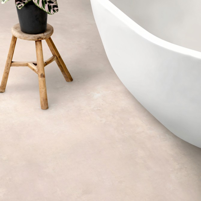 Cream Cement. Washable self-adhesive vinyl for tiled floors in bathrooms and kitchens. Lokoloko