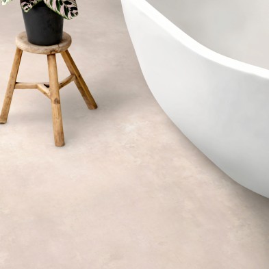 Cream Cement. Washable self-adhesive vinyl for tiled floors in bathrooms and kitchens. Lokoloko