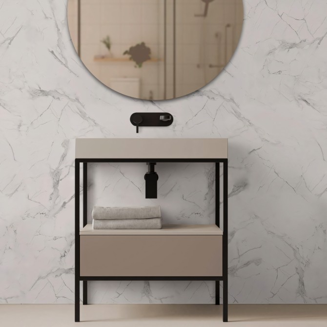 Pasarela Marble, Washable self-adhesive eco inks Vinyl for tiles walls, shower and bath for bathroom.