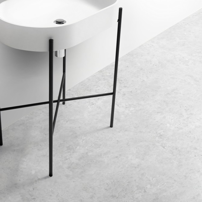 Cemento Mies. Vinilo lavable autoadhesivo para suelos con baldosas en banos y cocinas. Lokoloko