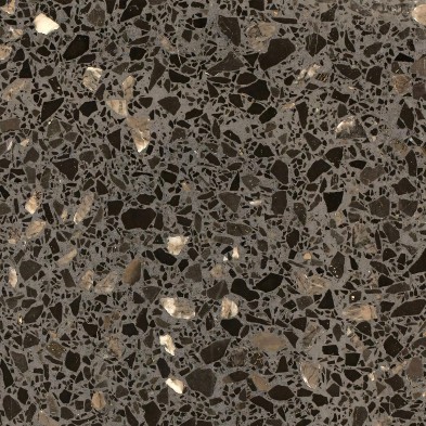 Terrazo Monsul. Vinilo lavable autoadhesivo para paredes, azulejos, suelos y muebles. Color gris oscuro. Detalle. Lokoloko
