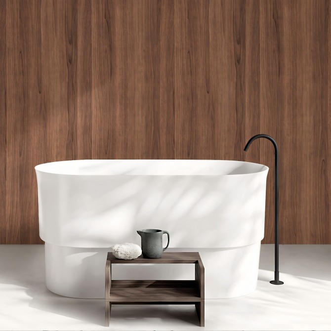 Beril Wood. Washable self-adhesive eco inks Vinyl for tiles walls, shower and bath for bathroom. Lokokoko