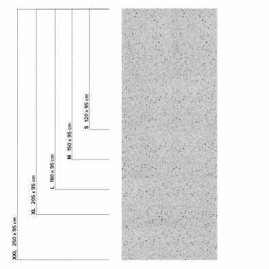 Lido Terrazzo. Self-adhesive washable vinyl for walls, tiles, floors and furniture. Gray. Measures. Lokoloko