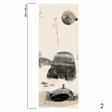 Couvet Kids mural. Self-adhesive eco-friendly PVC-free wallpaper for walls and furniture. Piece 2. Lokoloko.