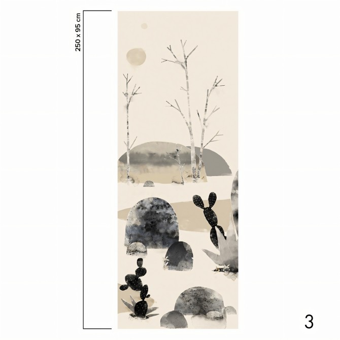 Couvet Kids mural. Self-adhesive eco-friendly PVC-free wallpaper for walls and furniture. Piece 3. Lokoloko.