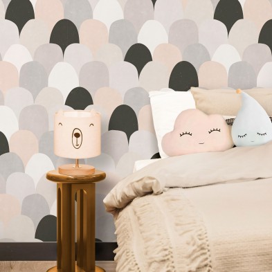 Vinyl for decoration with brown fish scales design