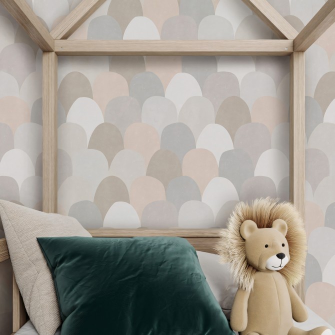 Vinyl for decoration with greyish fish scales design