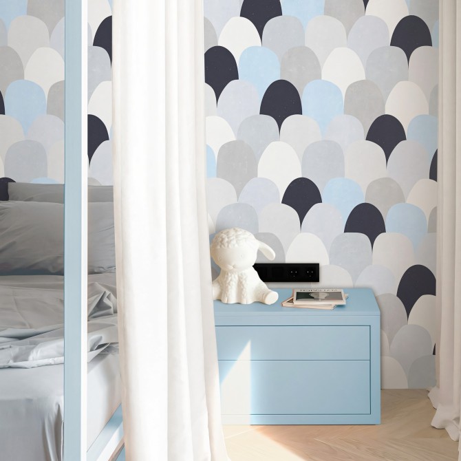 Escamas azuladas - Vinilos para muebles, suelos y paredes