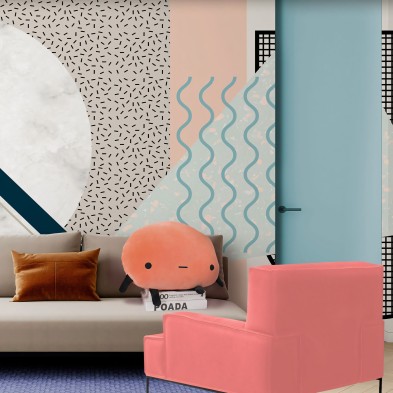 Memphis Polar - Self-adhesive Eco-friendly PVC-free wallpaper