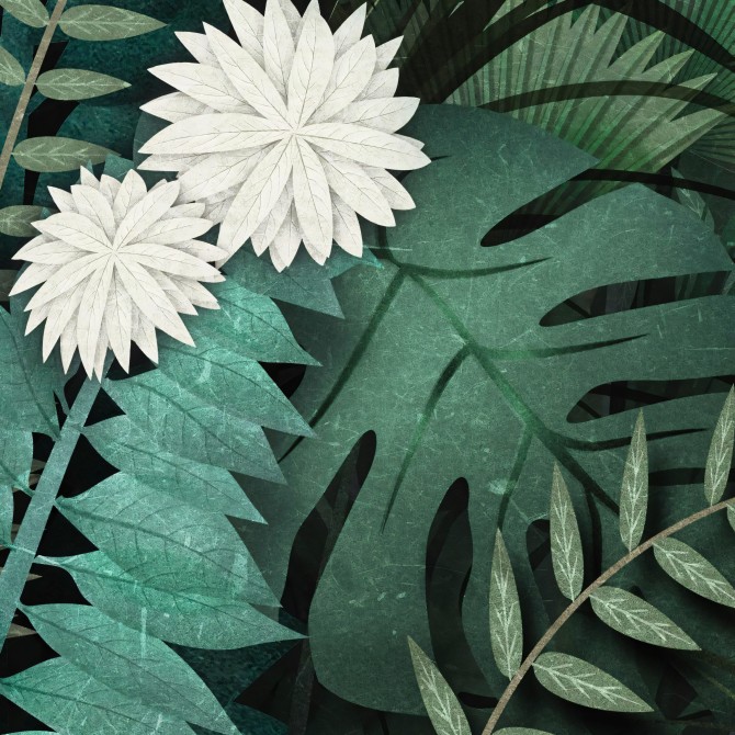 Tropical intenso. Vinilo Mate. 380cm x 120cm