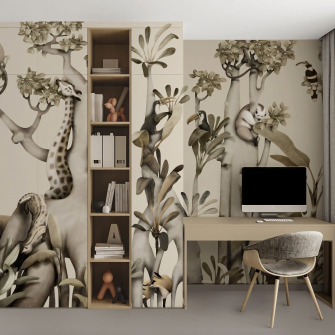 Baume - Mural Infantil de Vinilo autoadhesivo pared y muebles