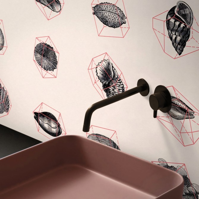 Vinyl to wrap kitchen furniture and doors with vintage seashells|Lokoloko