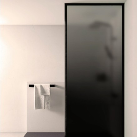 Black gradient. Translucent vinyl stickers washable for shower panel glass for bathroom or offices. Lokoloko