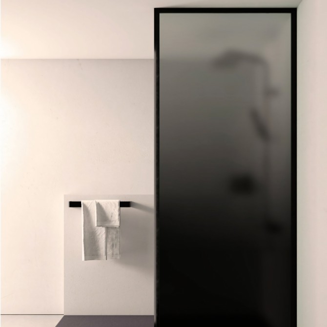 Degradado negro en vinilo translucido lavable para cristales y ventanas, mampara de ducha o bañera. Lokoloko