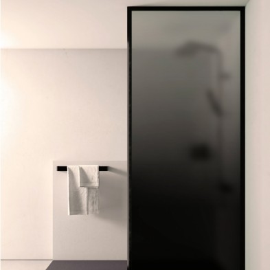 Black gradient. Translucent vinyl stickers washable for shower panel glass for bathroom or offices. Lokoloko