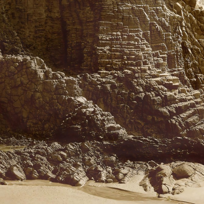 Photographic poster on textured eco-friendly wallpaper. Cala del Barranco in the Cabo de Gata Níjar Park, color. Lokoloko