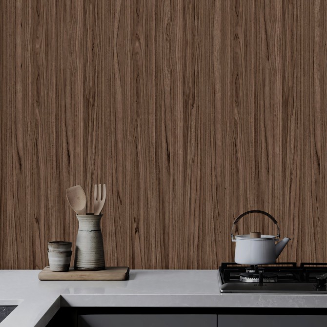Kala wood. Self-adhesive washable vinyl for tiled walls in the kitchen. Lokoloko