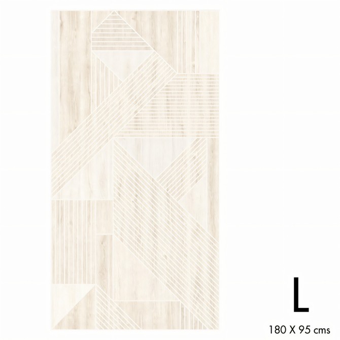 White GeometricWood Washable Adhesive vynil for Furniture and Walls
