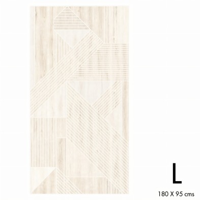 White GeometricWood Washable Adhesive vynil for Furniture and Walls