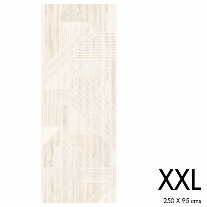 White GeometricWood Washable Adhesive vynil for Furniture and Walls
