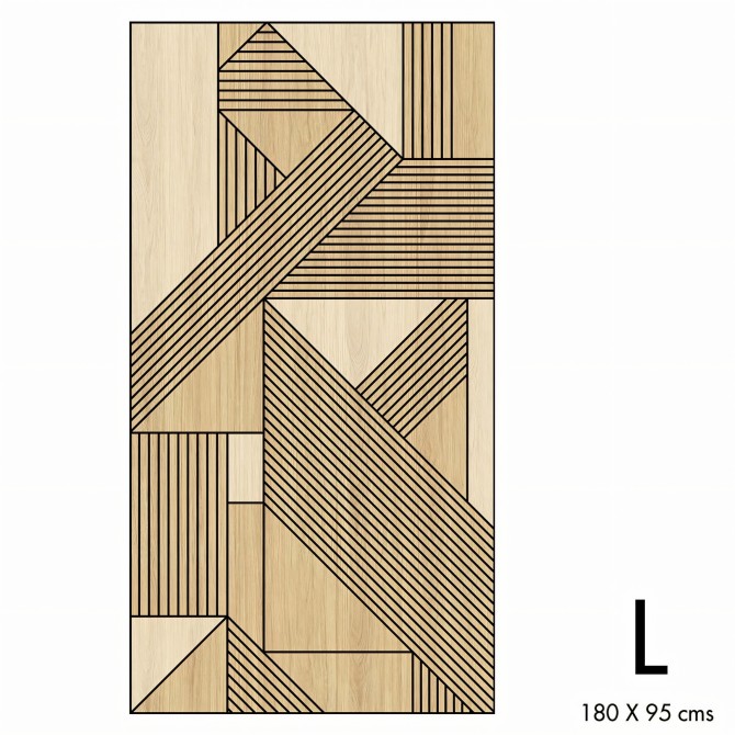 Madera Bergen Geometrica. Vinilo lavable autoadhesivo suelos paredes muebles cocina baño, medida L. Lokoloko