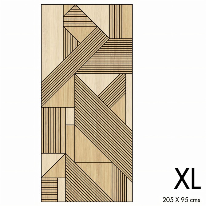 Madera Bergen Geometrica. Vinilo lavable autoadhesivo suelos paredes muebles cocina baño, medida XL. Lokoloko