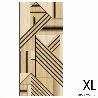 Madera Bergen Geometrica. Vinilo lavable autoadhesivo suelos paredes muebles cocina baño, medida XL. Lokoloko