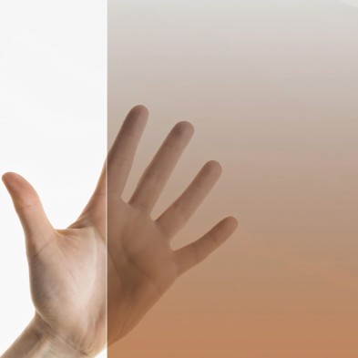 Earthy Sand gradient in washable Clear Glossy vinyl for glass, windows and screens. Lokoloko.