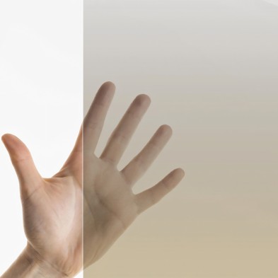 Khaki gradient in washable Clear Glossy Vinyl for glass, windows and screens. Lokoloko.
