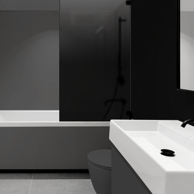 Degradado negro en vinilo translucido lavable para cristales y ventanas, mampara de bañera. Lokoloko